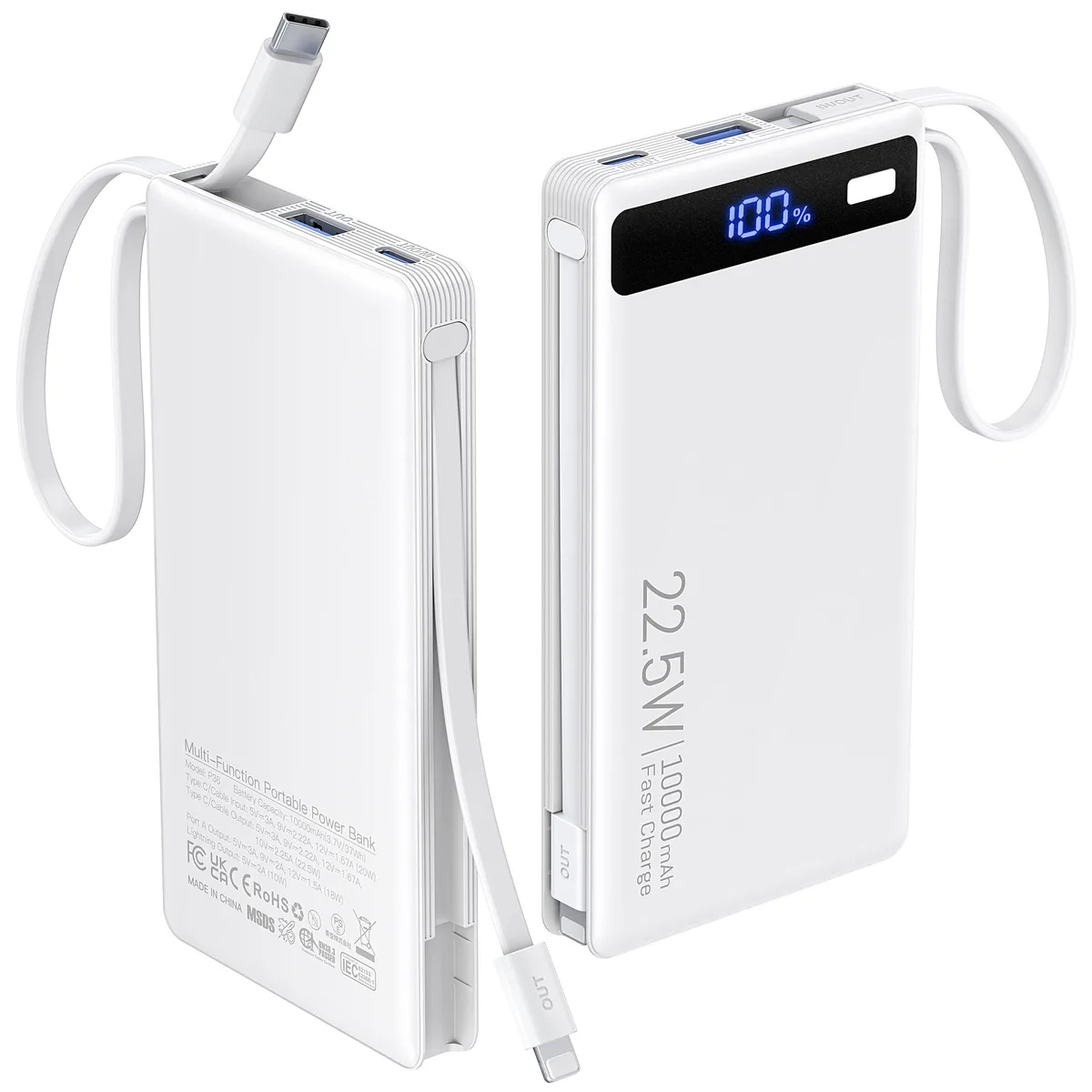 No Sew No Sew P36 10000mAh 22.5W power bank White — product photo