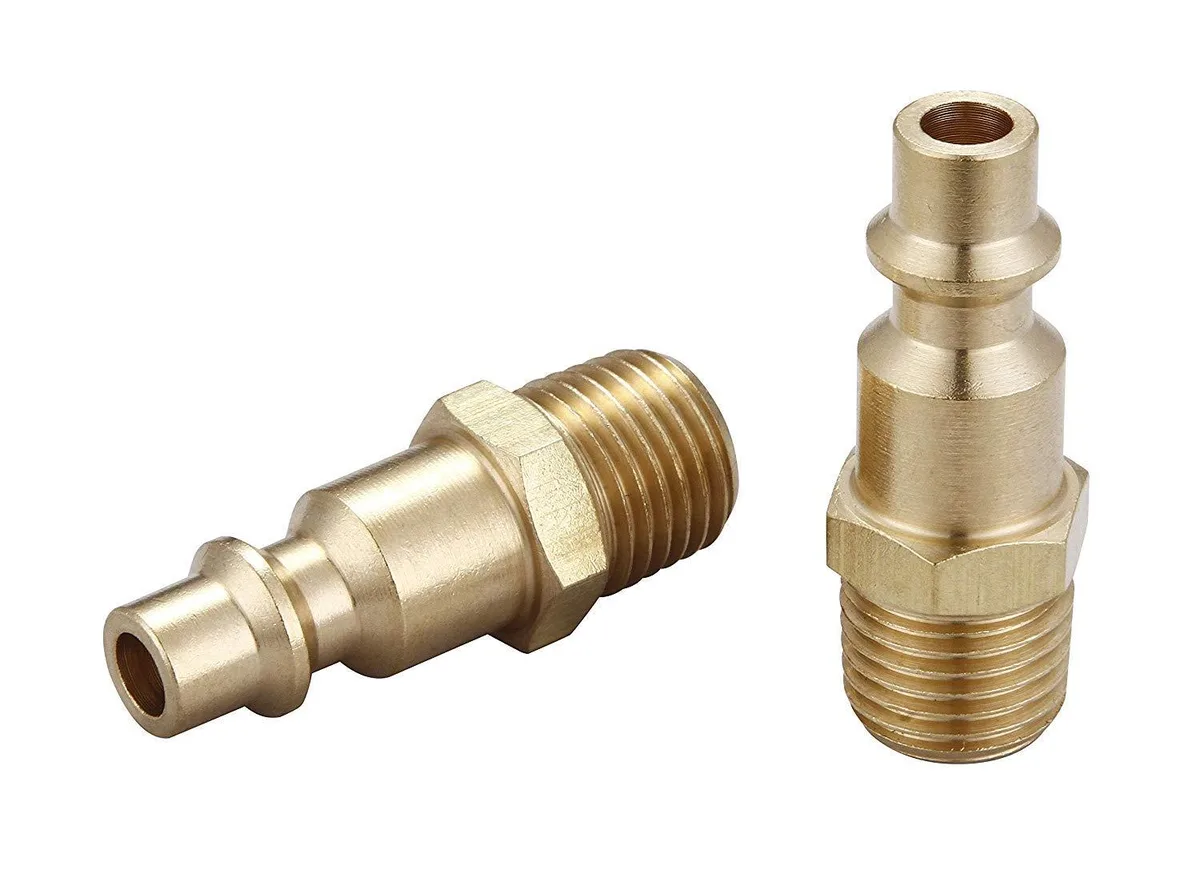  T TANYA HARDWARE 1/4-Inch NPT Male Plug Kit Industrial Type D Solid Brass 12 Pack — product photo
