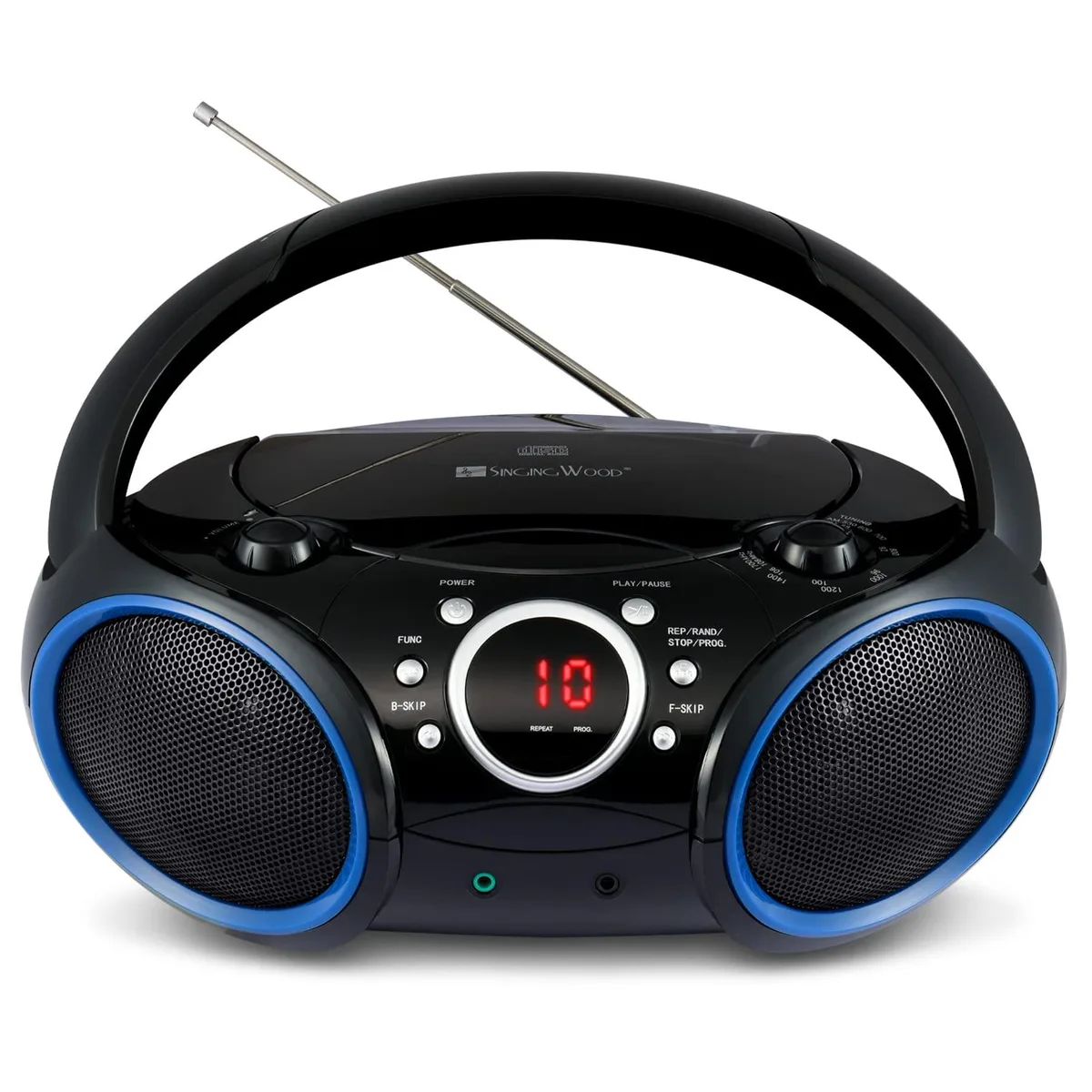  Singing Wood SBX030C-BU Boombox Black with Blue Rim — product photo