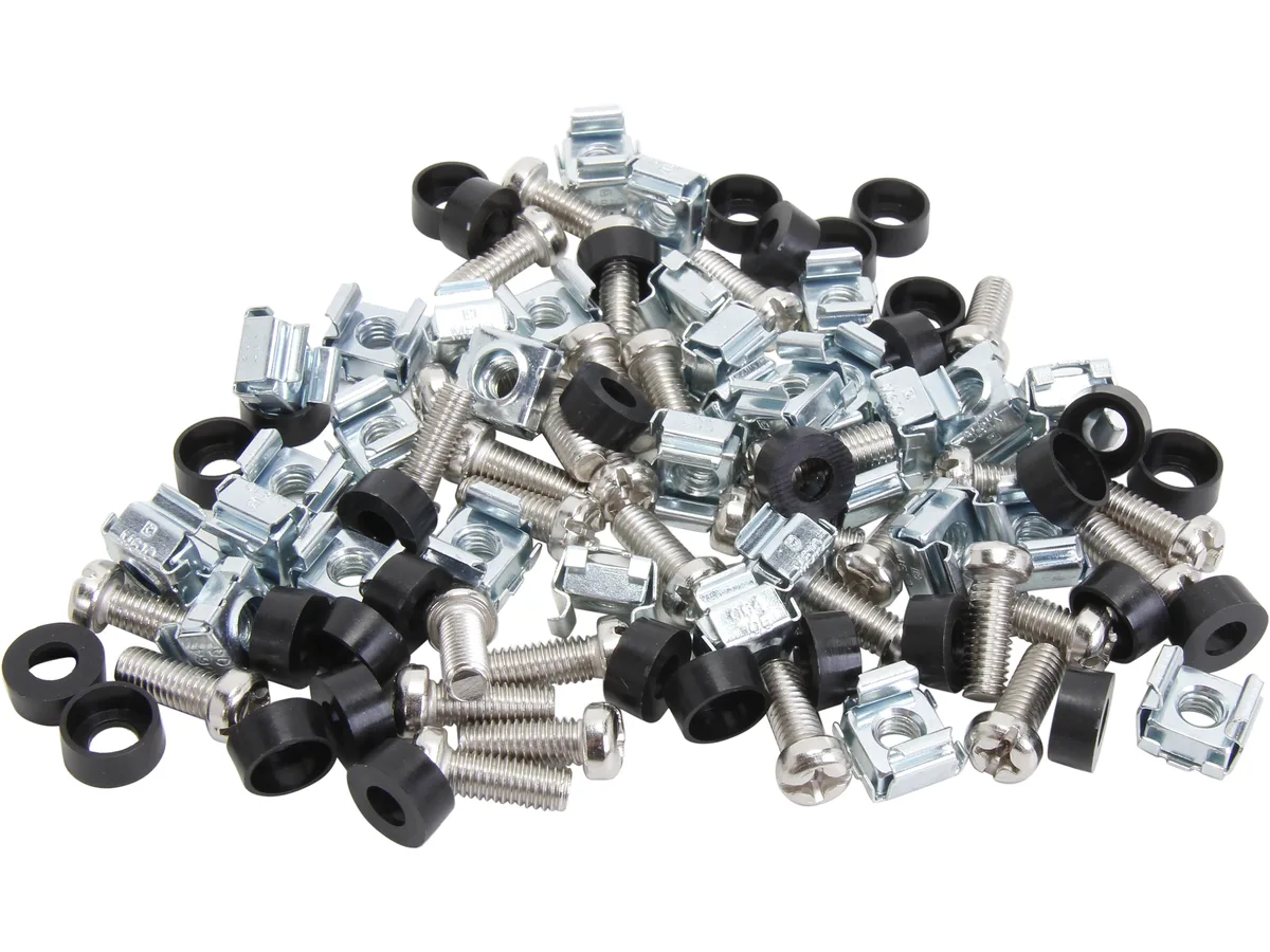 APC APC AR8100 M6 Hardware Kit — 32 sets of cage nuts, washers and screws — product photo