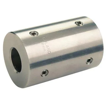 Stainless steel rigid shaft coupling with set screw