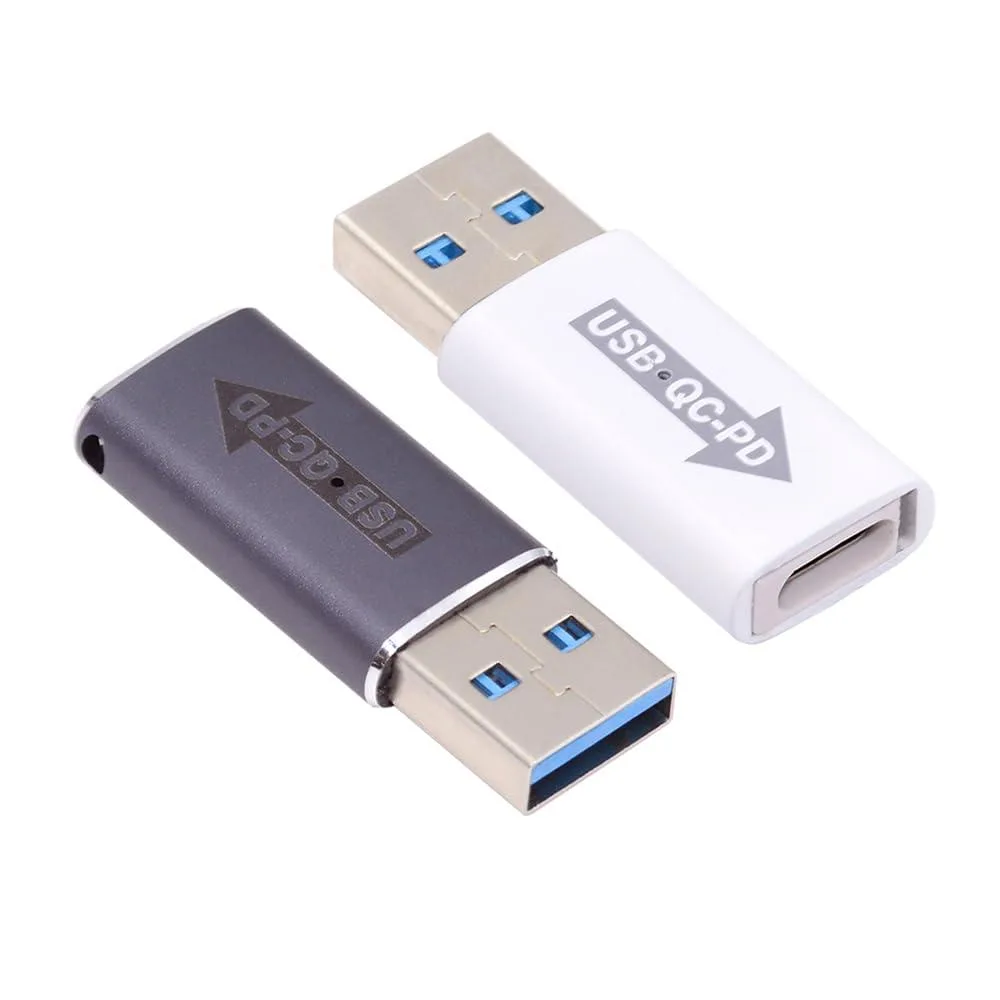 LORDWORLD LORDWORLD USB 3.0 Female to USB-C Male Adapter 10Gbps 2 Pack White Black — product photo