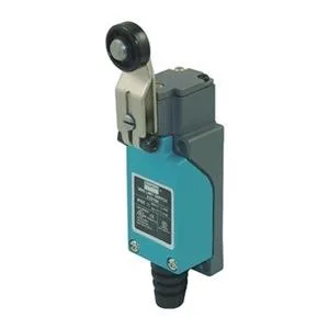 Compact Dayton limit switch with side rotary lever actuator, grey housing, screw terminals