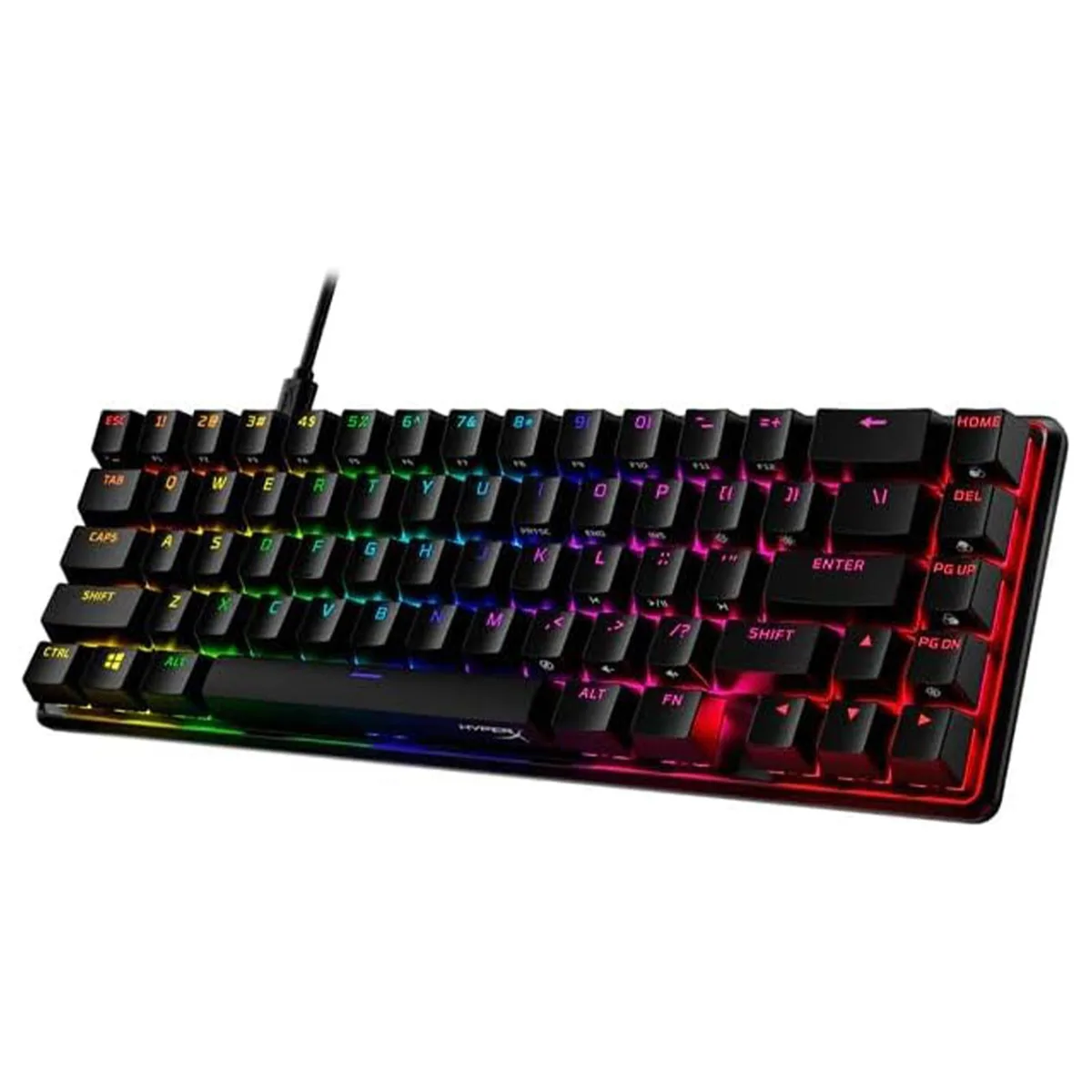 HyperX HyperX Alloy Origins 65 65% Mechanical Gaming Keyboard Aqua Switch Black — product photo