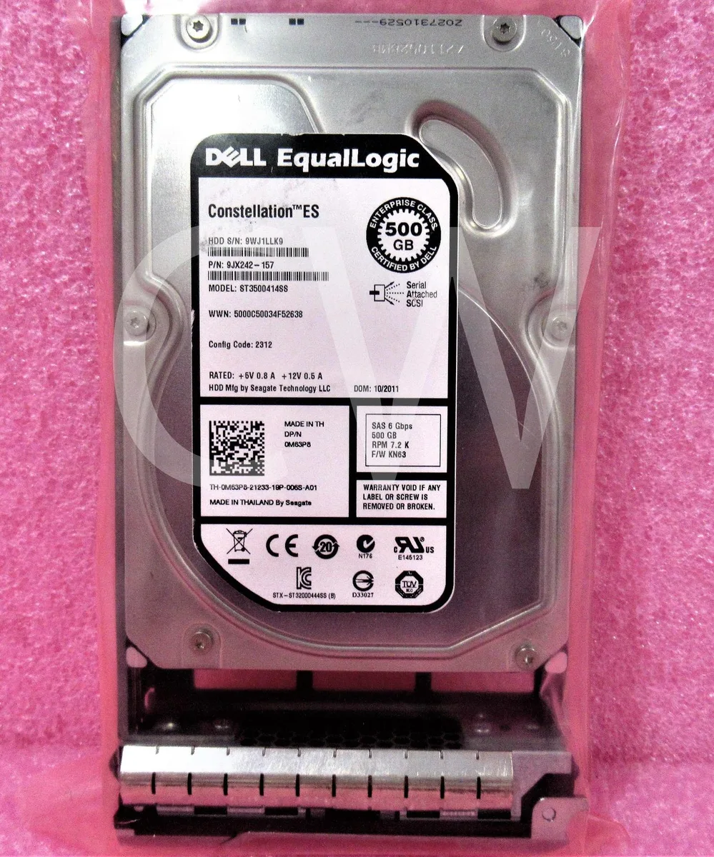 DELL DELL ST3500414SS 500GB 7200RPM 3.5" SAS internal hard drive — product photo
