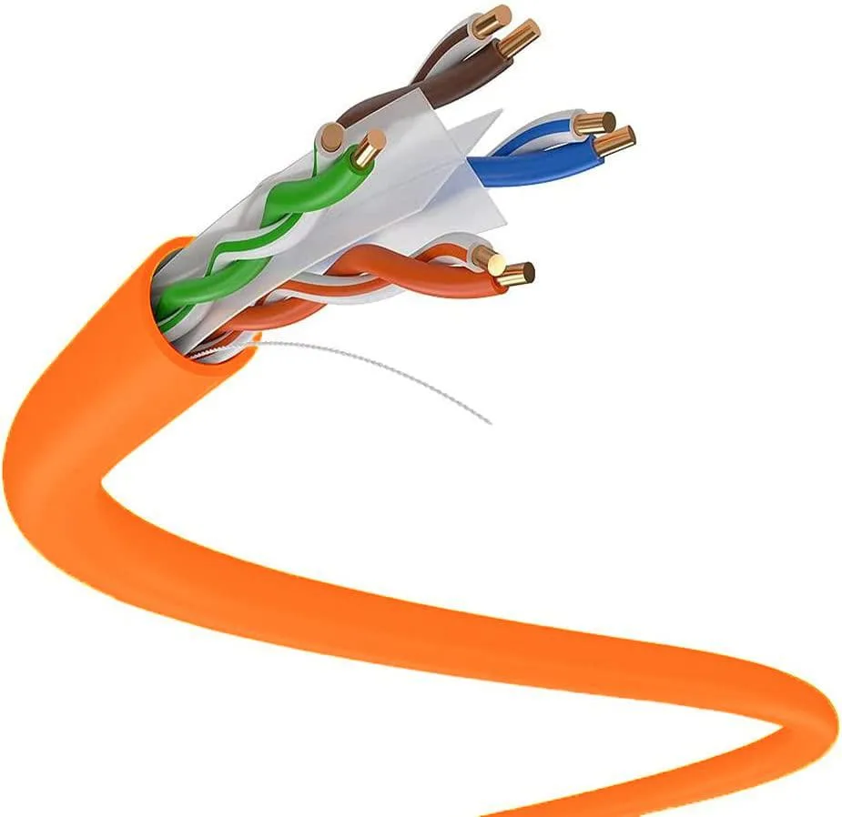 DRIPSTONE DRIPSTONE 600003 Cat6 Solid UTP 23AWG 1000ft Network Ethernet Cable Orange — product photo