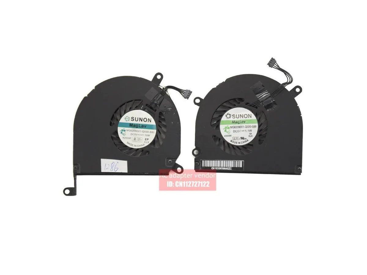 Fans Fans 15-inch MacBook Pro B470 A1286 MB985 replacement fan — product photo