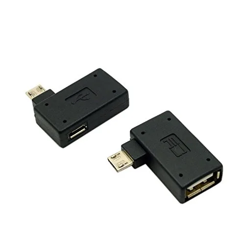 TeKit TeKit 2pcs 90° Left &amp; Right Micro USB 2.0 OTG Adapter — product photo