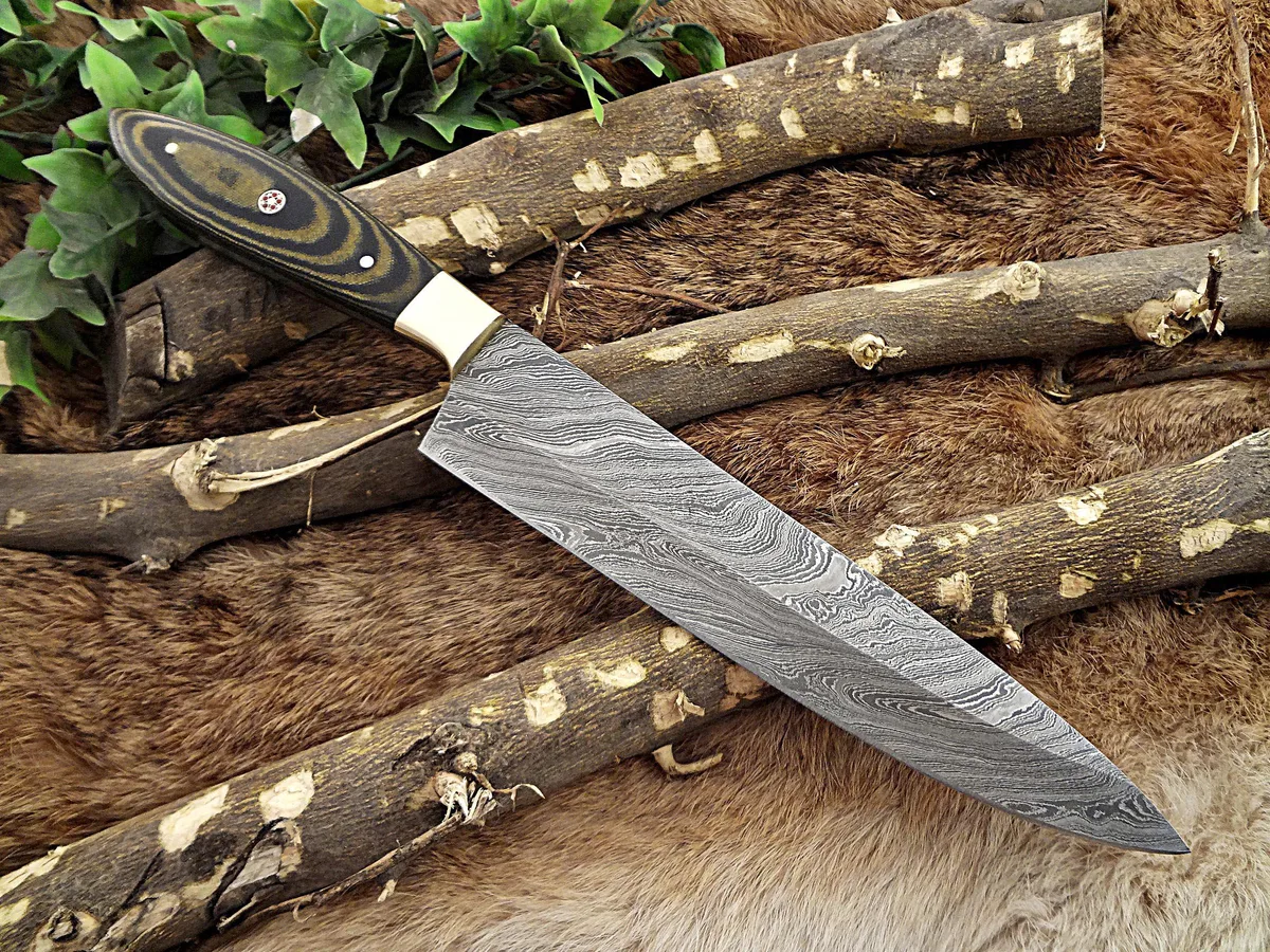 Damascus Depot Damascus Depot 13 Inches Hand Forged Fillet Knife 7.5" Blade Camel Bone Handle — product photo