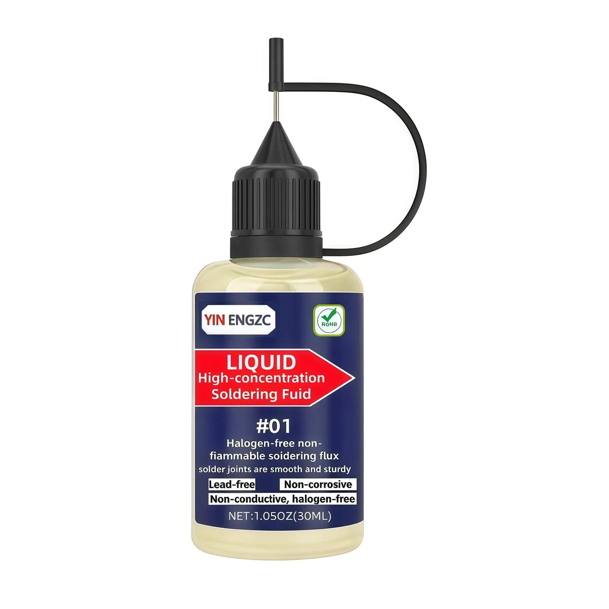  Liquid Solder Flux 30mL 1.05 Oz No Clean Rosin Squeeze Bottle — product photo