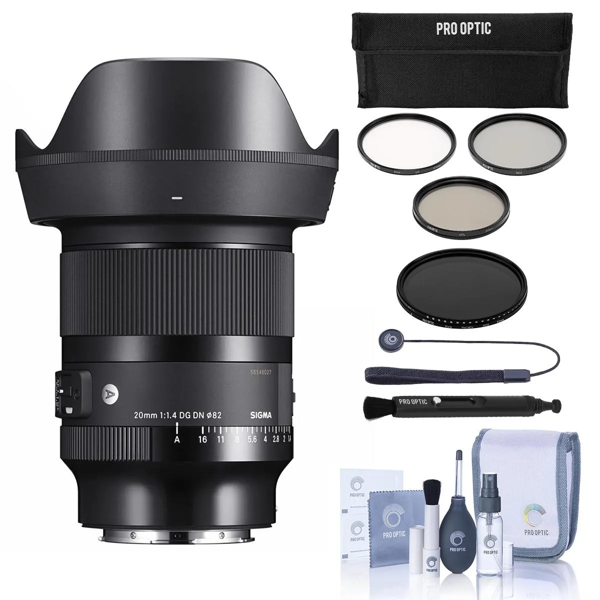 SIGMA SIGMA 20mm f/1.4 DG DN Art Lens L Mount Essential Kit 414969 — product photo