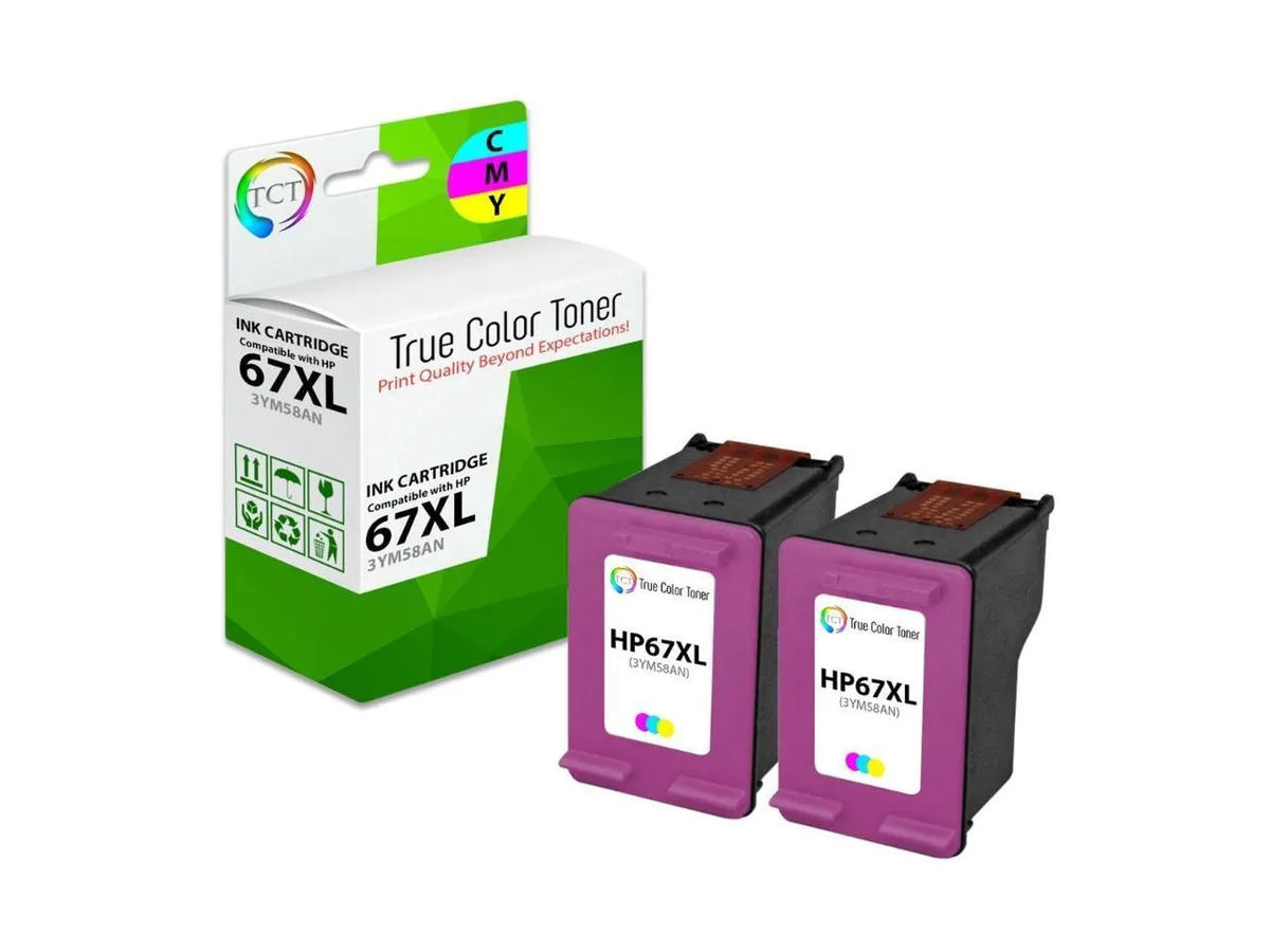 V4ink V4ink 67XL High Yield Tri-Color Ink Cartridge 2 Pack 200 Pages — product photo