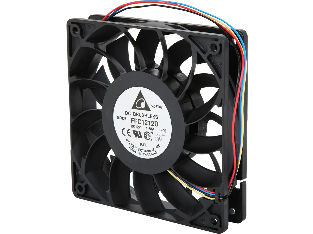 DELTA ELECTRONICS DELTA ELECTRONICS FFC1212D-PWM 120x120x25mm case fan 4000 RPM 150 CFM 44 dBA — product photo