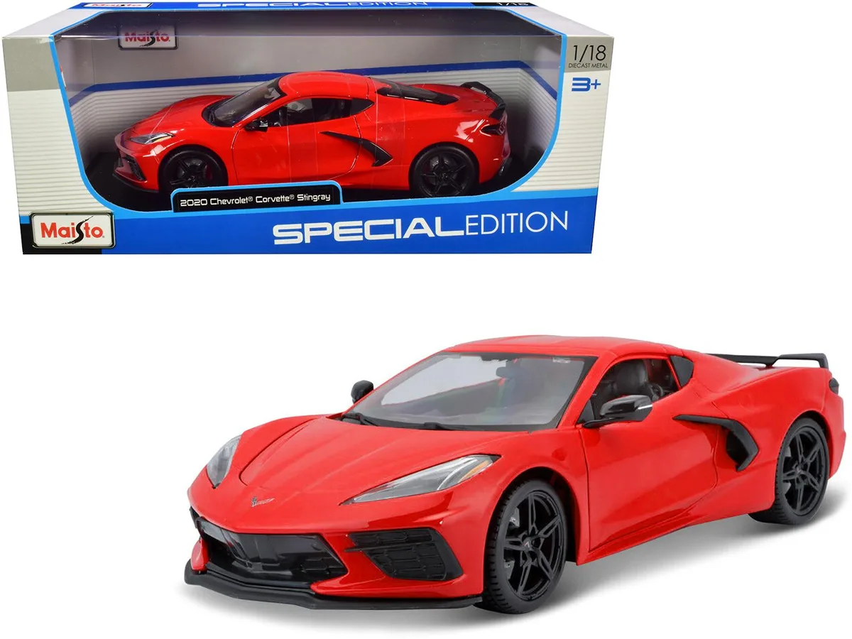 Maisto Maisto 2020 Chevrolet Corvette Stingray C8 Red 1/18 Diecast Model Car — product photo