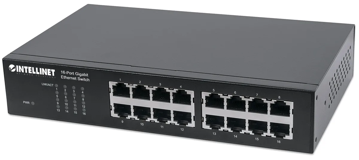 Intellinet Network Solutions Intellinet Network Solutions 561068 16-port Gigabit network switch — product photo
