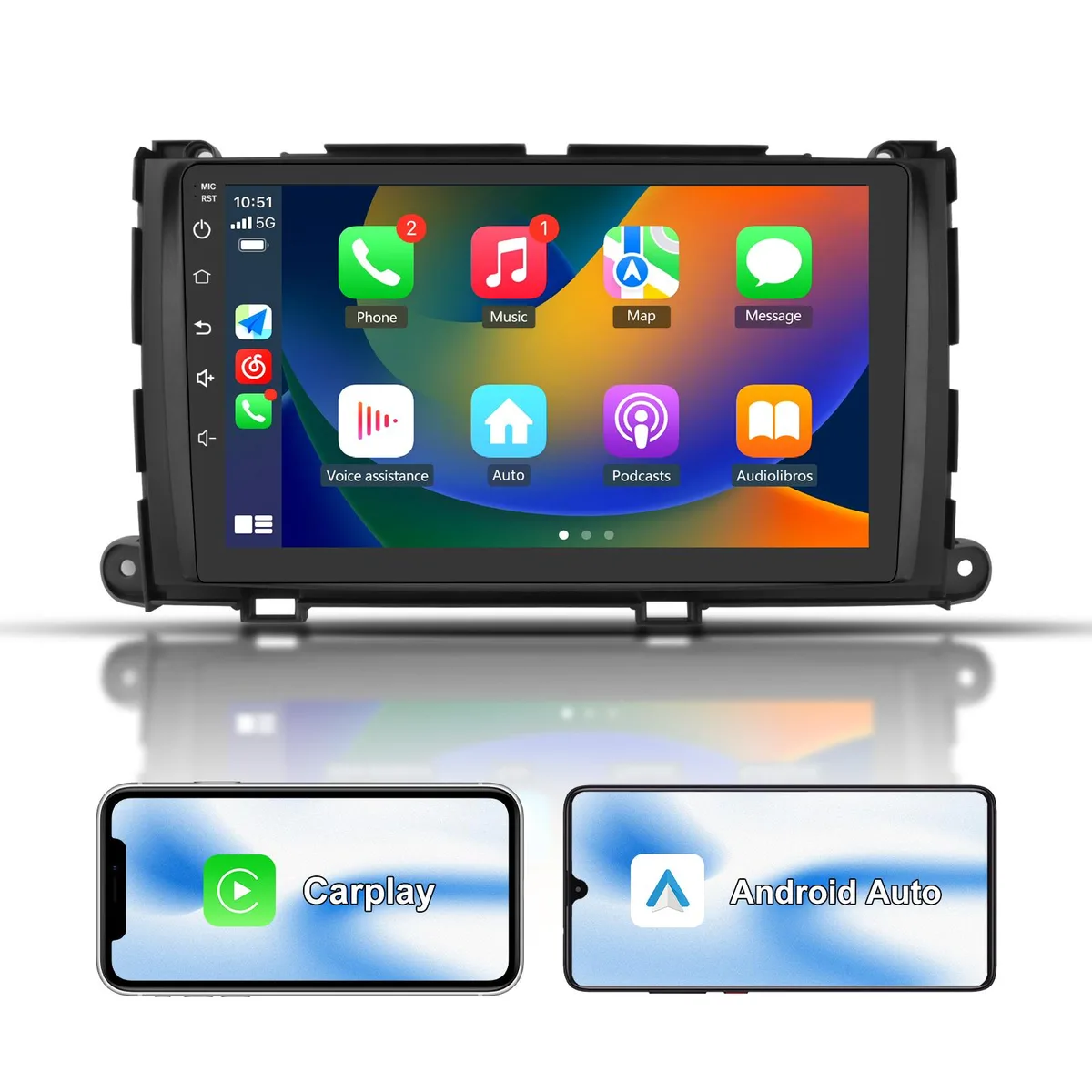 litillbuly litillbuly Android 13 Car Radio for Toyota Sienna 2010-2014 2G+32G receiver — product photo