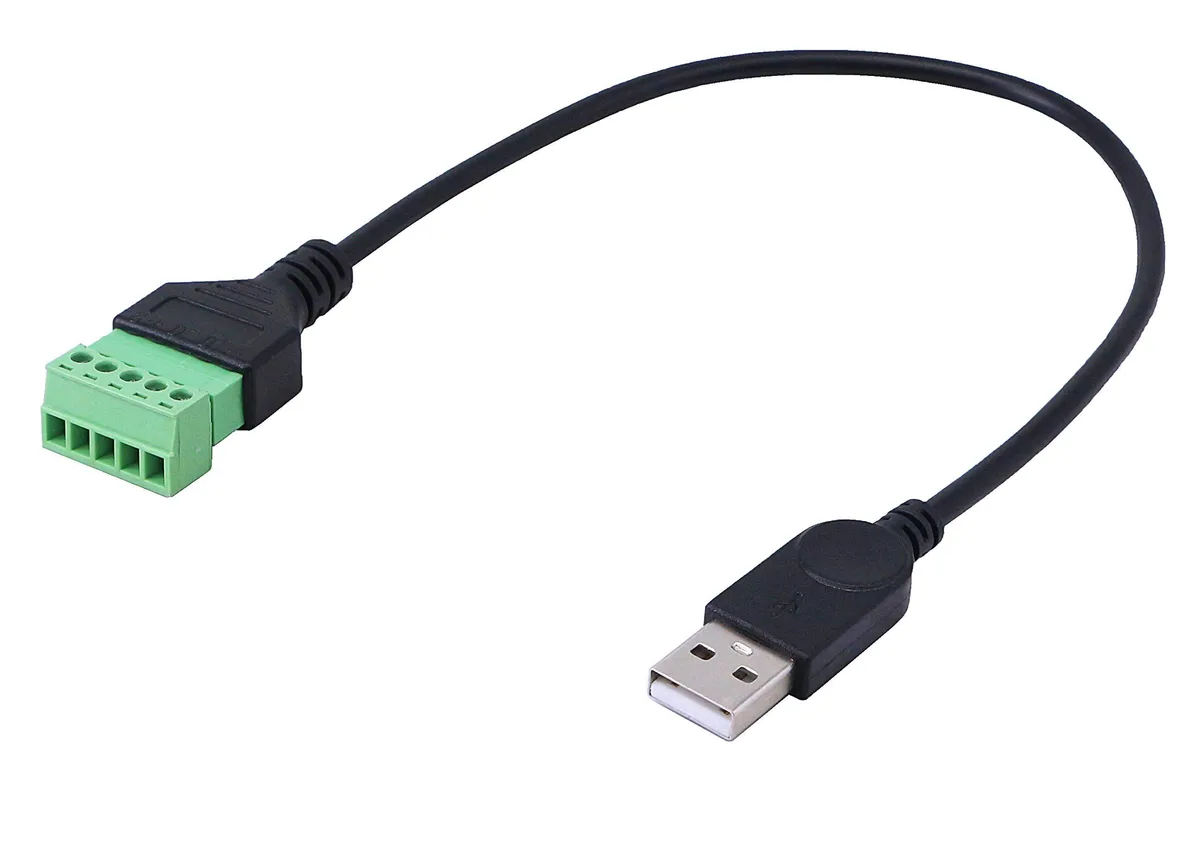 Vszerda Vszerda USB 2.0 Type A Male to 5-Pin Screw Terminal Female 1ft — product photo