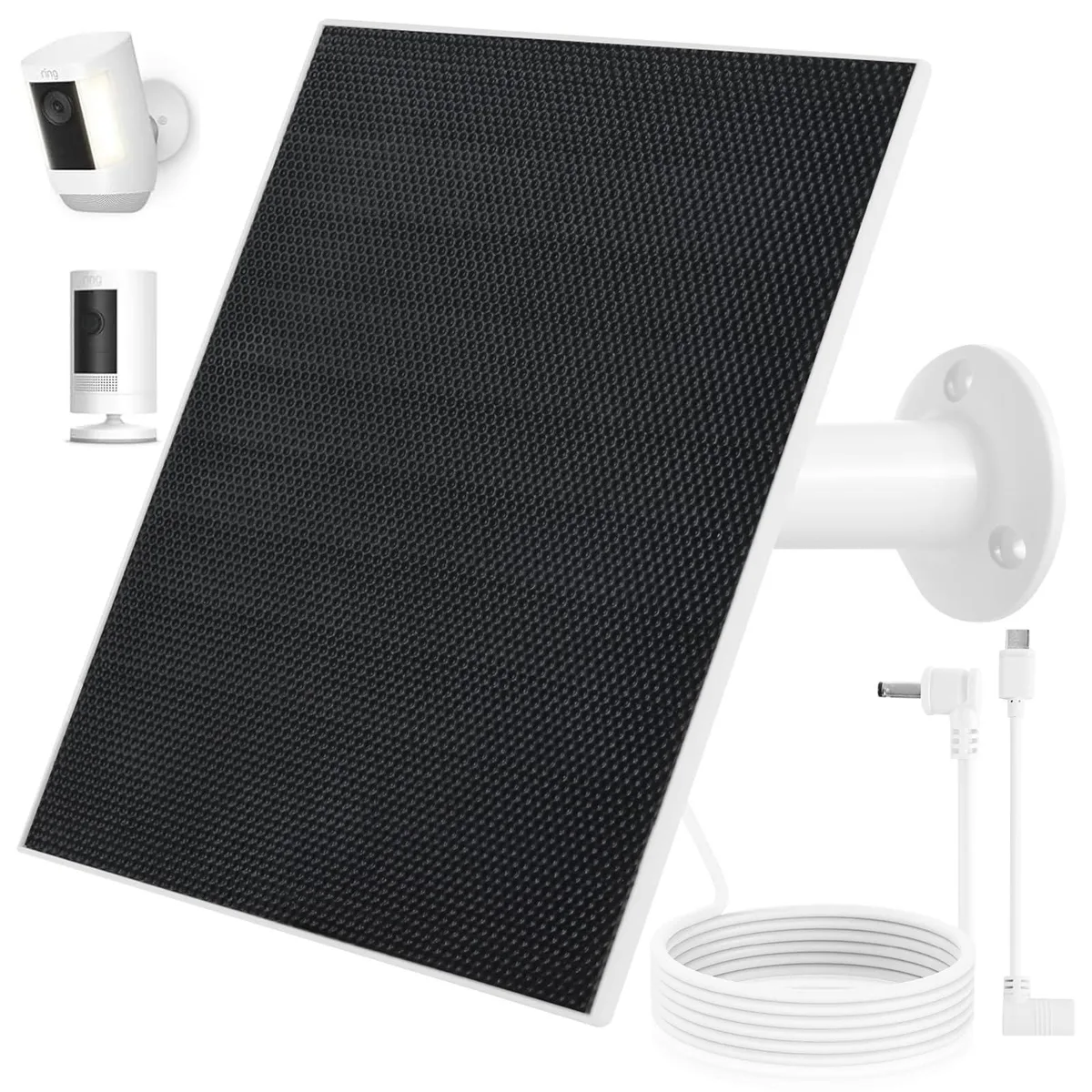  Accessory Power Ring Solar Panel Charger 5W 5V IP66 360° Bracket 9.8ft Cable — product photo