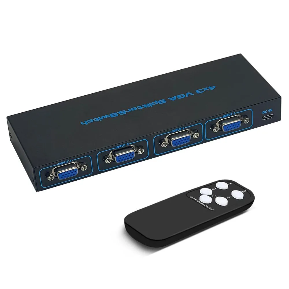 Jansicotek Jansicotek 4×3 VGA Video Switch 1920×1080 Remote — product photo