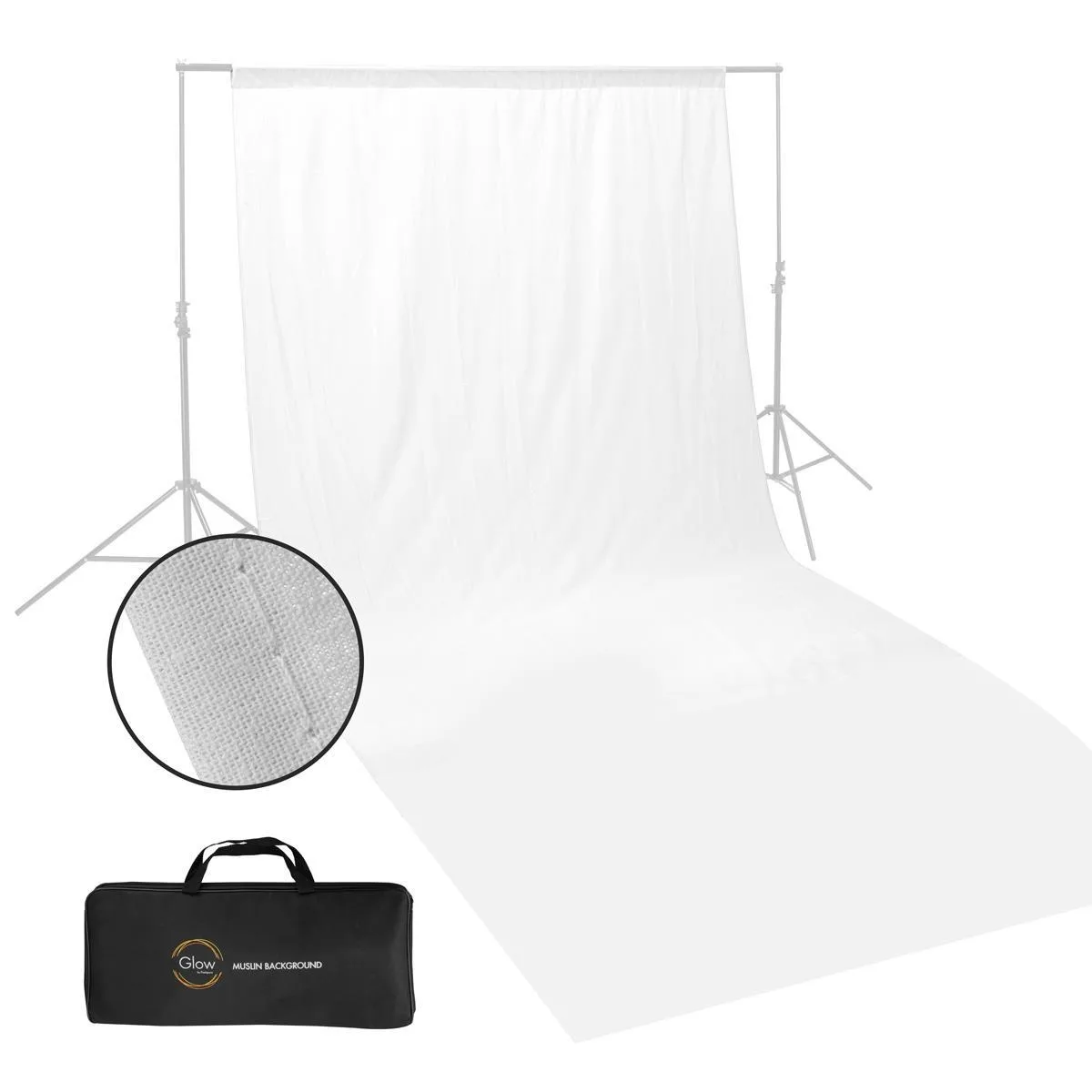 Glow Edge Glow Edge Muslin Background Studio 10 x 20 ft White — product photo