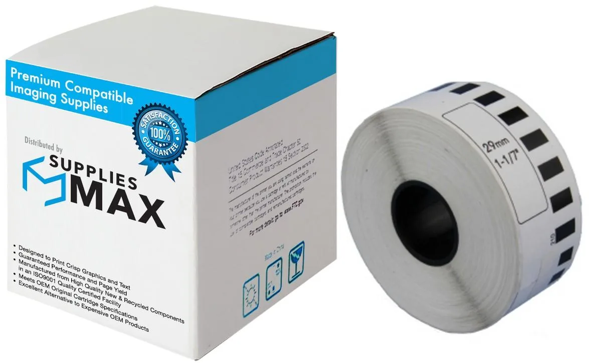 SuppliesMax SuppliesMax Compatible Label Tape DK-2210 White 29 mm × 30.4 m — product photo