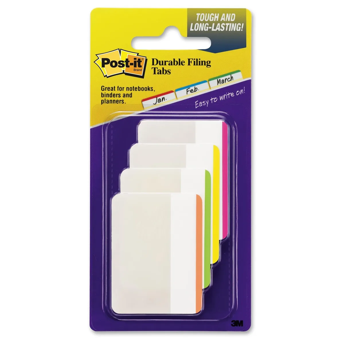 3M 3M 686F1BB Post-it Durable Color Bar Flat File Flags 24 Pack — product photo