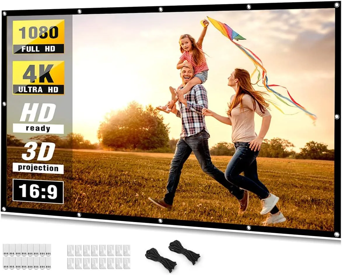 PISKEKAT PISKEKAT 100 inch Projector Screen 16:9 160° Double Sided — product photo