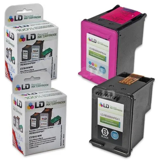LD Products LD Products HP 60XL Remanufactured Ink Cartridge 2-Pack (1 Black 1 Color) — product photo