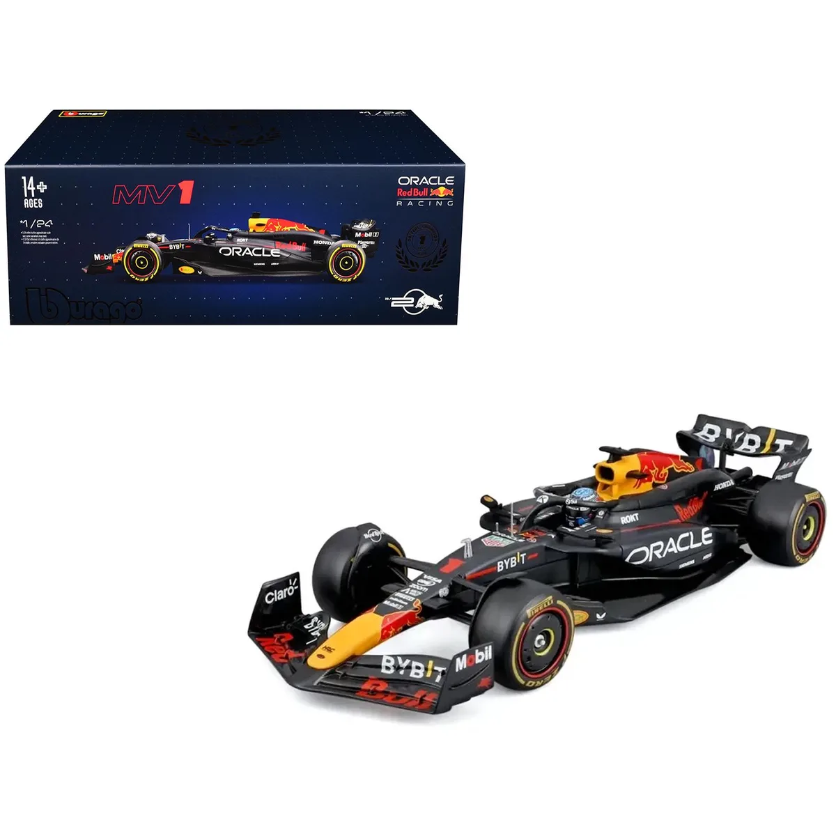 BBURAGO BBURAGO Red Bull Racing RB20 #1 Oracle 2024 1/24 Diecast with Case — product photo