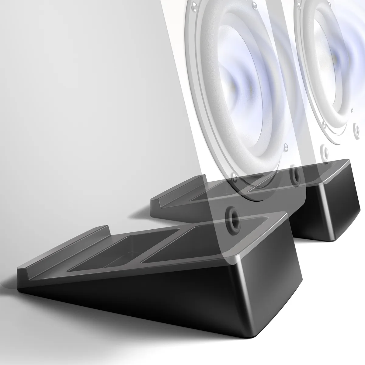 VIVO VIVO Medium Angled Desktop Speaker Stands 2 Pack 15° Tilt Black — product photo