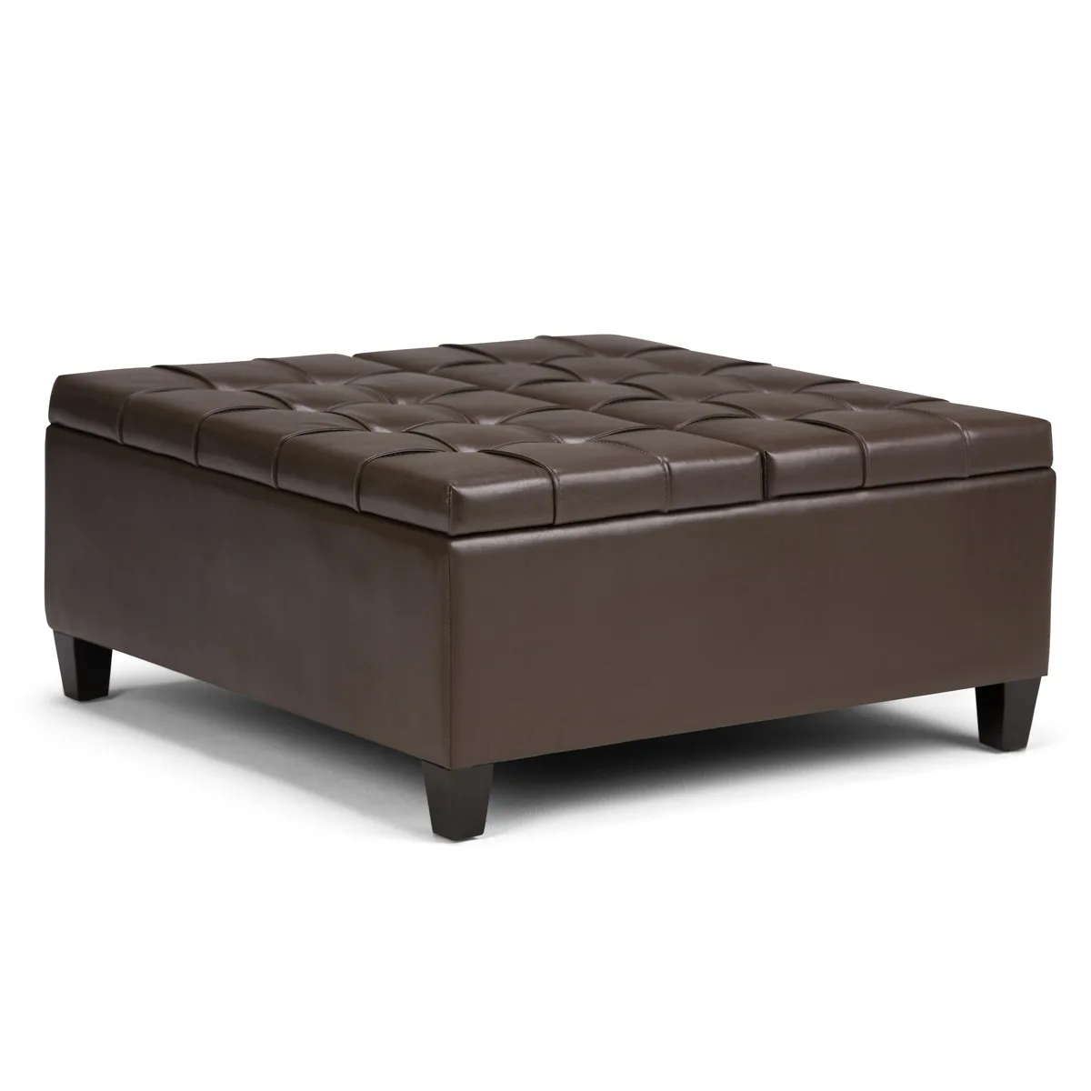 tuphen tuphen Harrison Coffee Table Storage Ottoman Chocolate Brown 36 x 36 x 16.5 — product photo