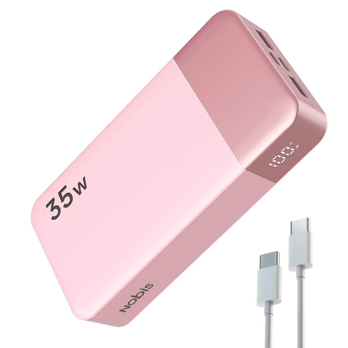 NOBIS A2651 20000mAh 35W power bank pink — product photo