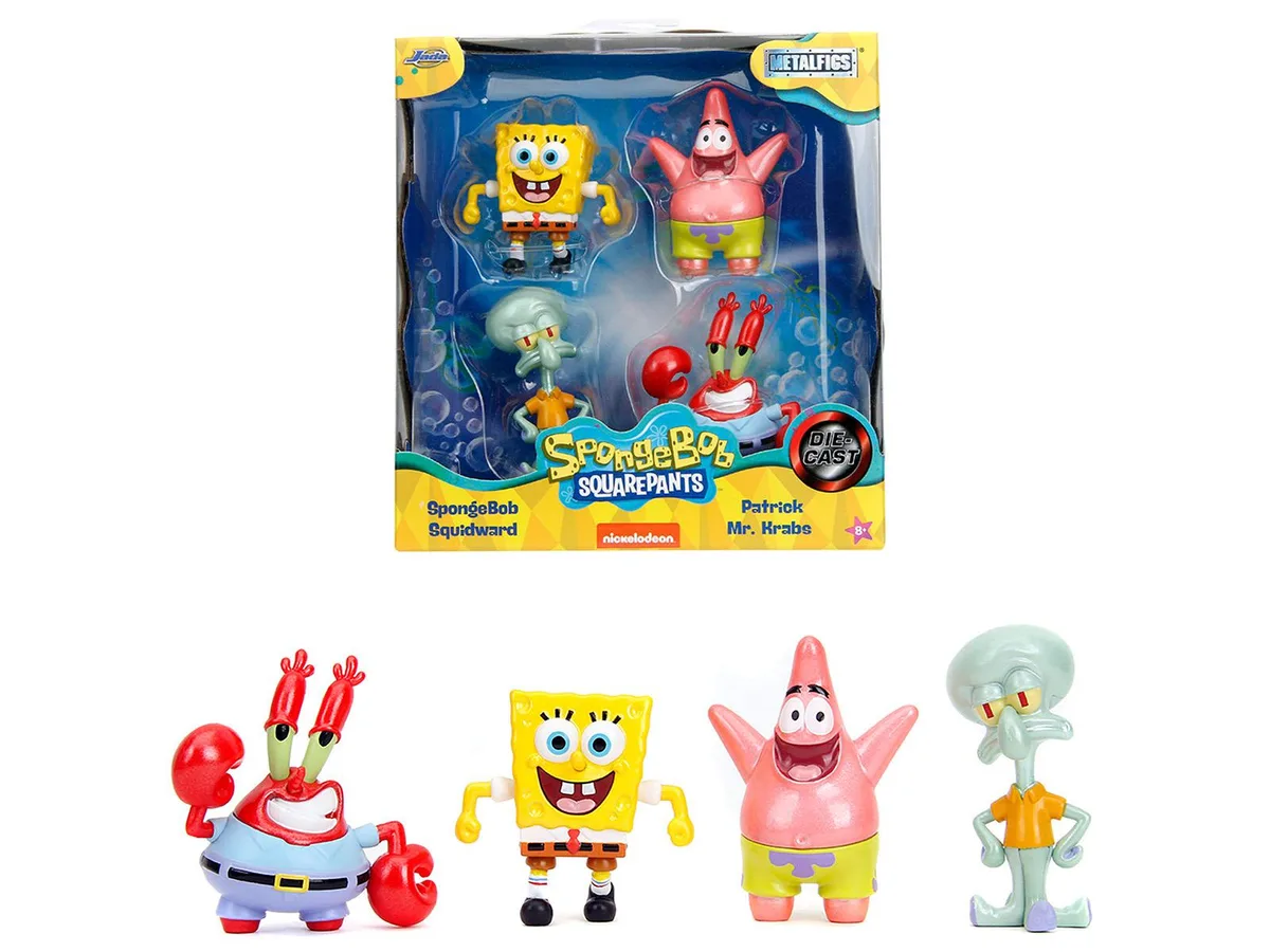 Jada Jada SpongeBob SquarePants Metalfigs 4-Pack Diecast Figures 2.5in 1999-Current — product photo