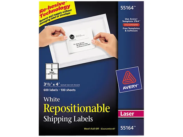 Avery Avery 55164 Laser Labels White 600 Pack — product photo