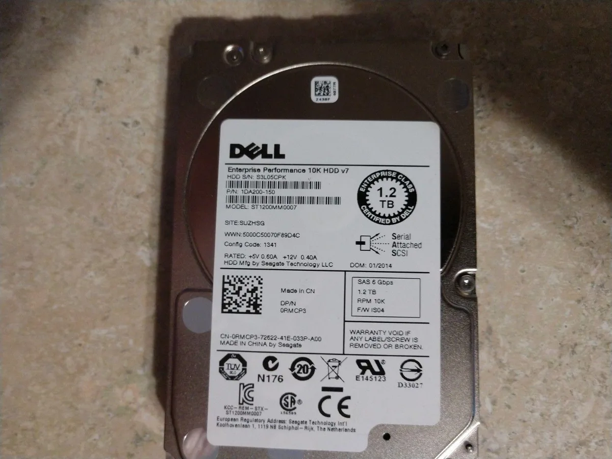 DELL DELL RMCP3 1.2TB 10000RPM SAS 2.5" internal hard drive — product photo