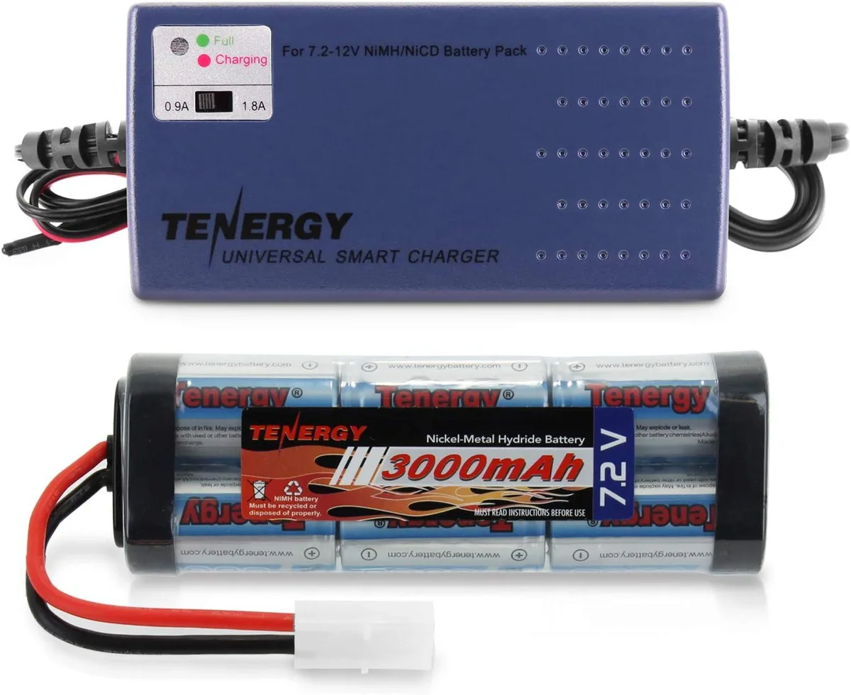usbroway usbroway 7.2V 3000mAh NiMH Flat Battery Pack + Universal Charger 6S-10S — product photo