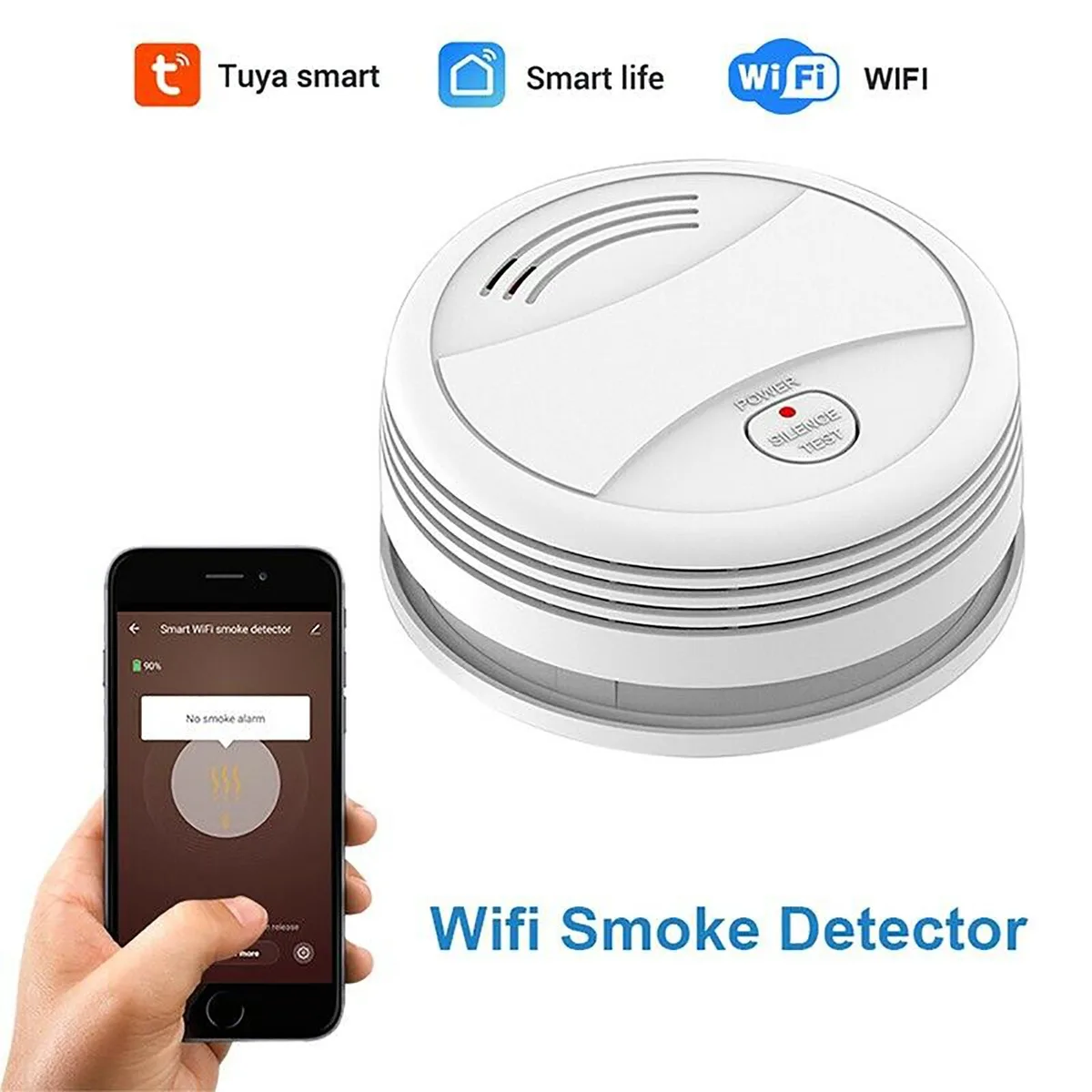 AKEfit AKEfit WiFi Smoke Detector Tuya Smart Sensor White — product photo