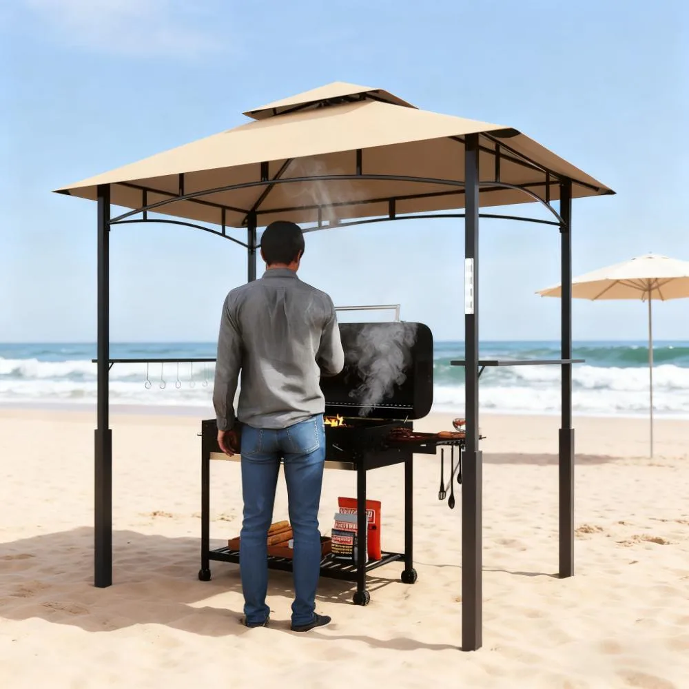 Bullride Bullride Dark Brown Grill Gazebo 95.7" x 58.3 — product photo