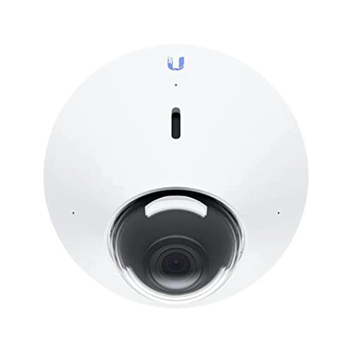 White compact dome security camera, 1.57 inches diameter