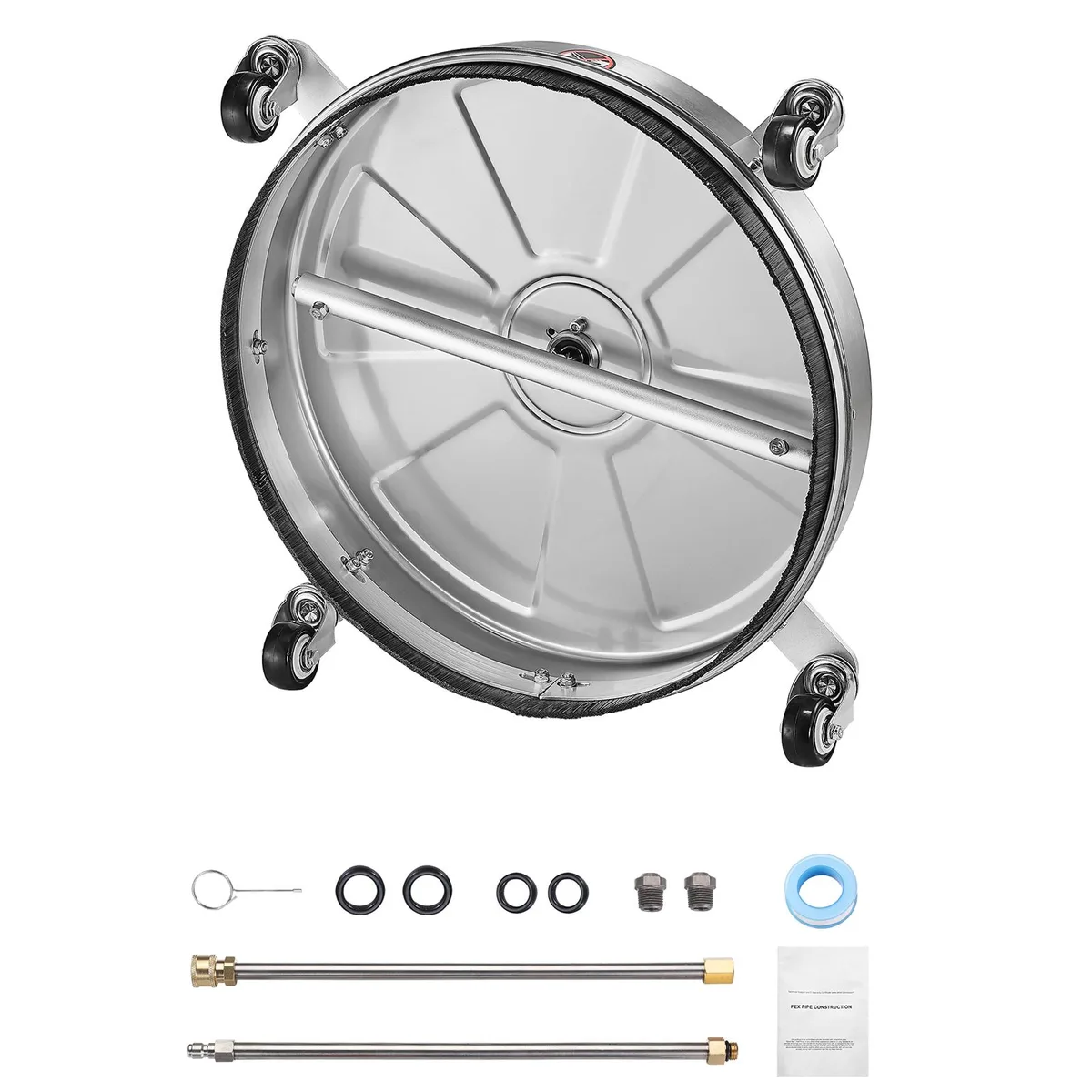 VEVOR VEVOR 18" Pressure Washer Surface Cleaner 4000 PSI Stainless Steel 4 Wheels — product photo