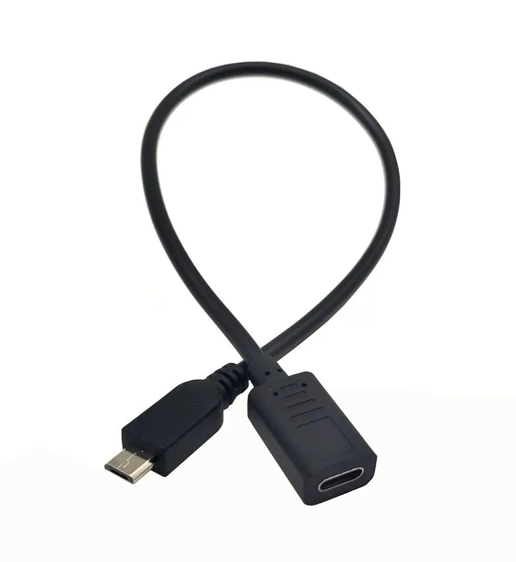 BUCIER BUCIER USB-C Female to Micro USB Male Cable 30cm — product photo