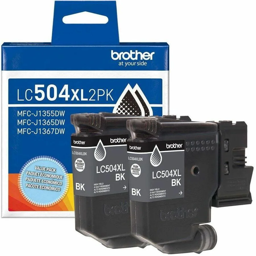 Brother Brother LC504XL2PKS high-yield black ink cartridges (genuine brands) twin pack — product photo