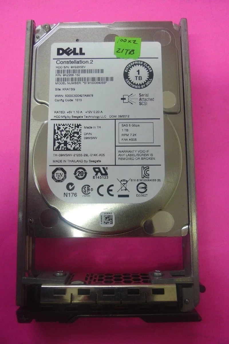 DELL DELL Constellation 1 TB SAS 7.2K 9W5WV internal hard drive — product photo