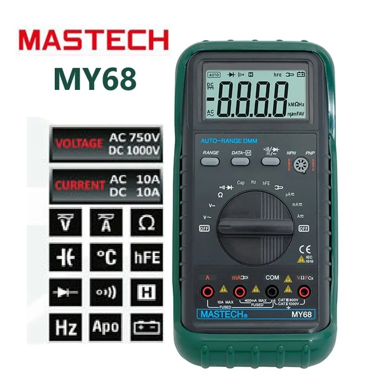 MASTECH MASTECH MY68 Digital Multimeter 189*91*32mm — product photo