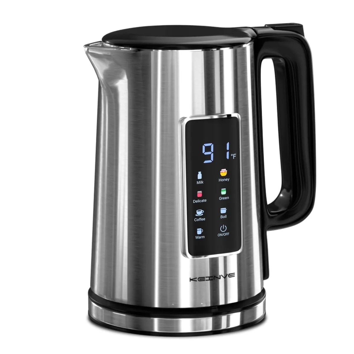 KEINVE KED0003 1.7L thermo pot, touch screen, stainless steel interior — product photo