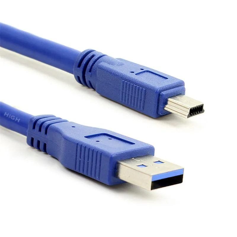 TeKit TeKit NTRC100100221W USB 3.0 A Male to Mini USB 10-Pin B Cable 1.8m Black &amp; Blue — product photo