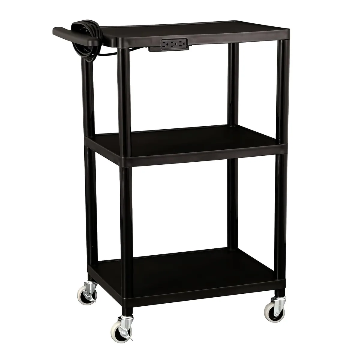  Baldwin NOR-OUG1042-SO Mobile AV Cart 3 Shelf 28x18x41 Black — product photo