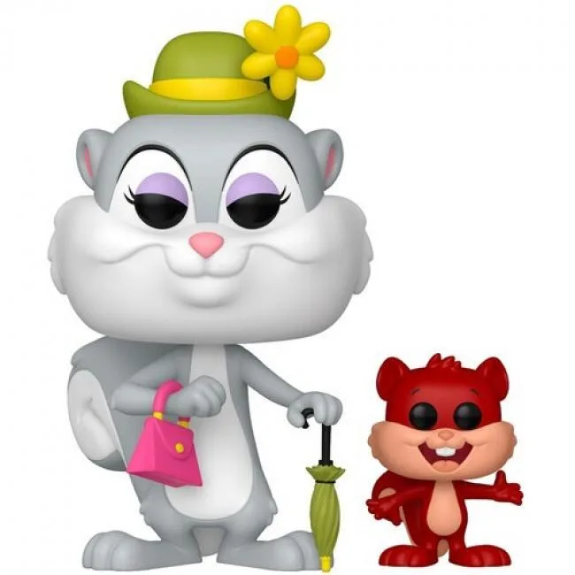 Two vinyl figures, Slappy and Skippy Squirrel, multicolour, 4.1 and 1.5 inches tall