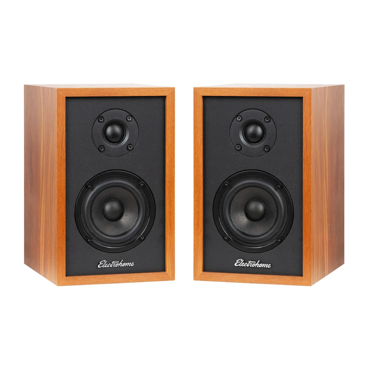 ELECTROHOME Electrohome EB20 2.0 Powered Bookshelf Speakers Brown — product photo