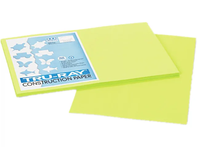 Pacon Pacon 103425 Construction Paper 76 lbs 12 x 18 Brilliant Lime 50 Sheets — product photo